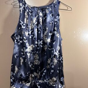 Apt. 9 Navy and White Floral Blouse